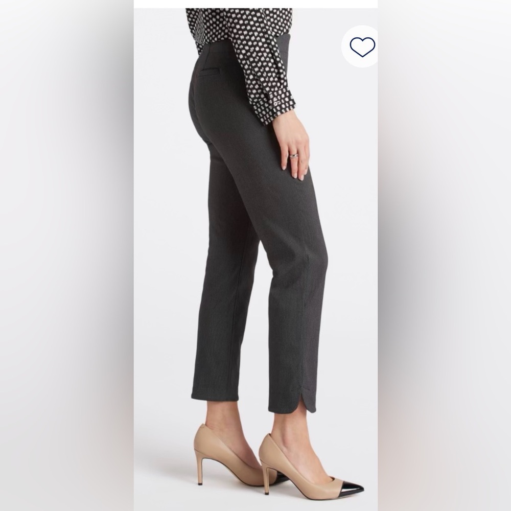 Tribal Charcoal Straight Leg Women's Curved Pants